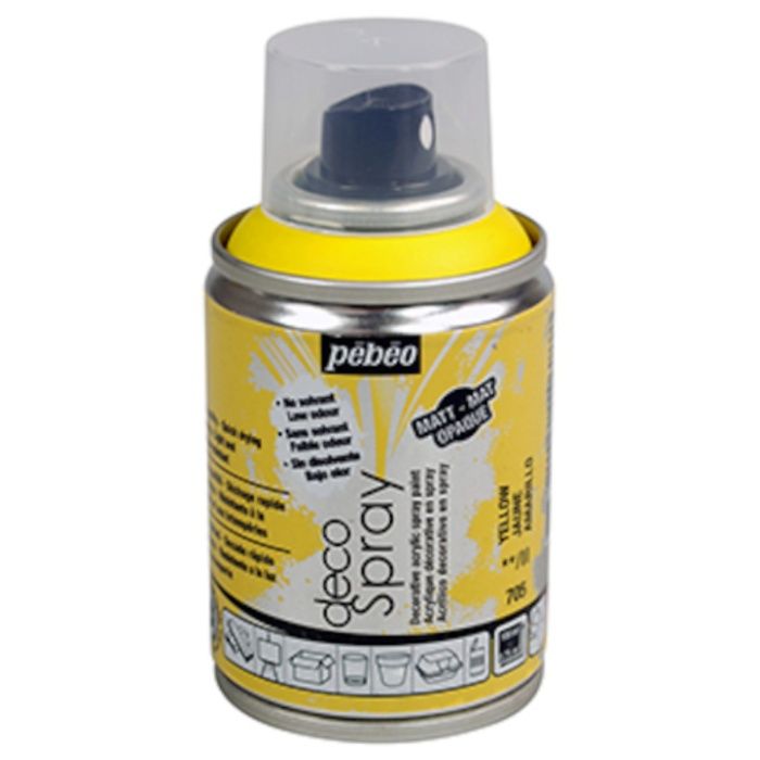 Pebeo　デコスプレー　100ml　マット色　イエロー
