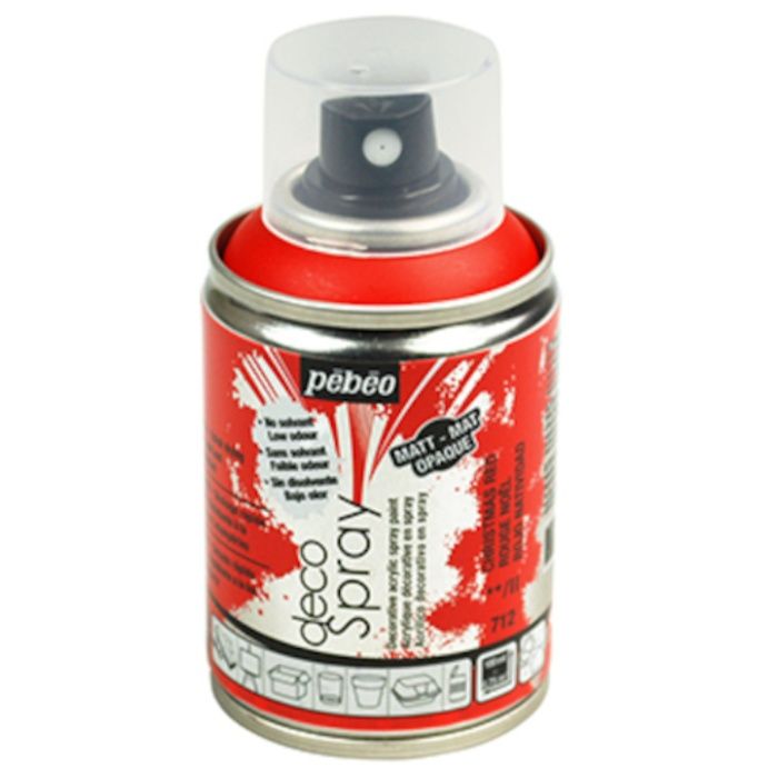 Pebeo　デコスプレー　100ml　マット色　クリスマスレッド