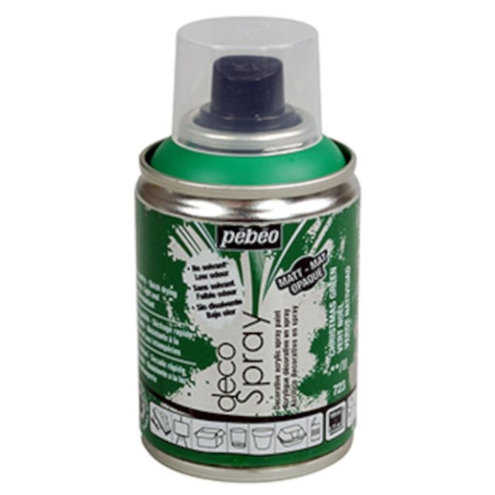 Pebeo　デコスプレー　100ml　マット色　クリスマスグリーン