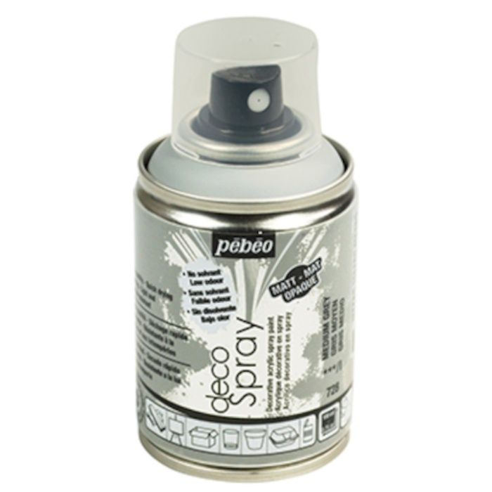Pebeo　デコスプレー　100ml　マット色　ミディアムグレイ
