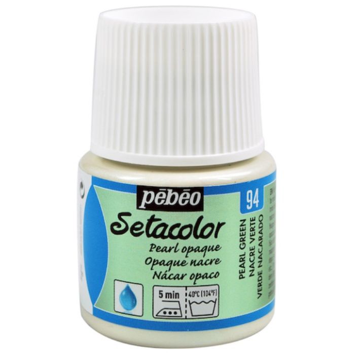 Pebeo　布用水性アクリル絵具セタカラー不透明色　45ml　パールグリーン