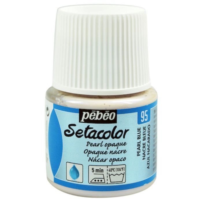 Pebeo　布用水性アクリル絵具セタカラー不透明色　45ml　パールブルー