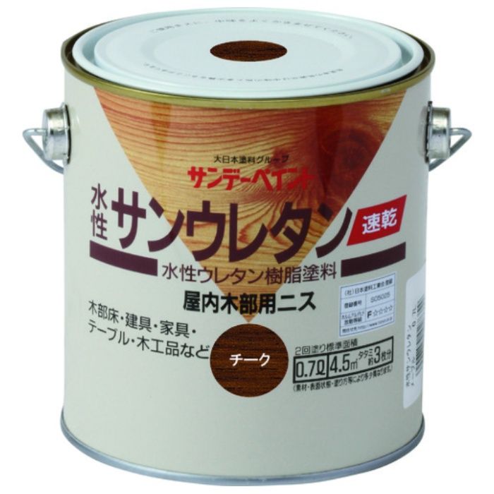 サンデーペイント　速乾水性サンウレタン　とうめいつやあり　700M