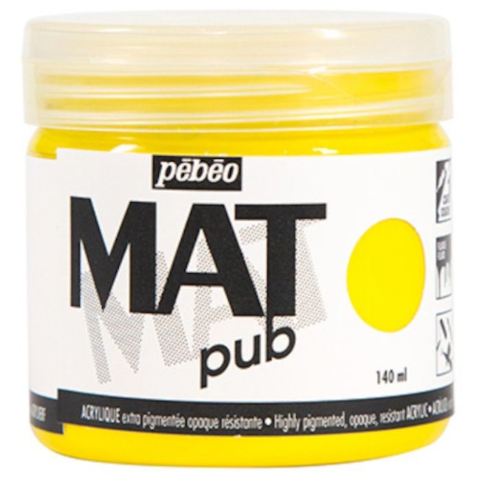 Pebeo　マットピュブ　140ml　NO.02　プライマリーイエロー