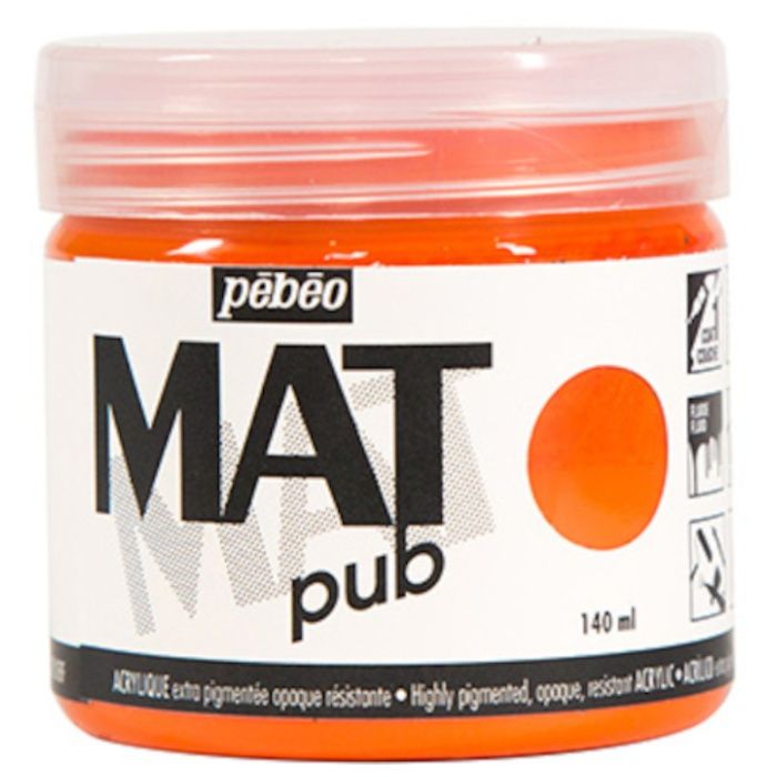 Pebeo　マットピュブ　140ml　NO.04　ブライトオレンジ