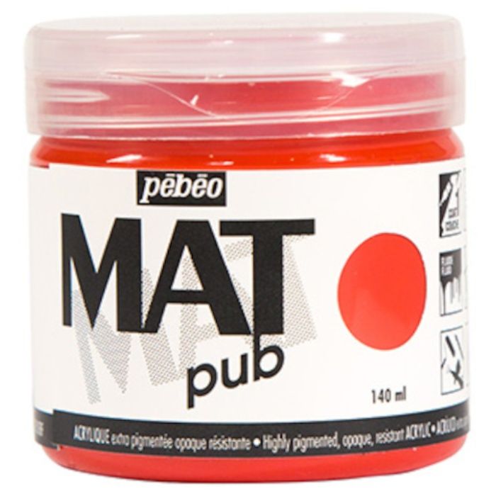 Pebeo　マットピュブ　140ml　NO.05　バーミリオンレッド