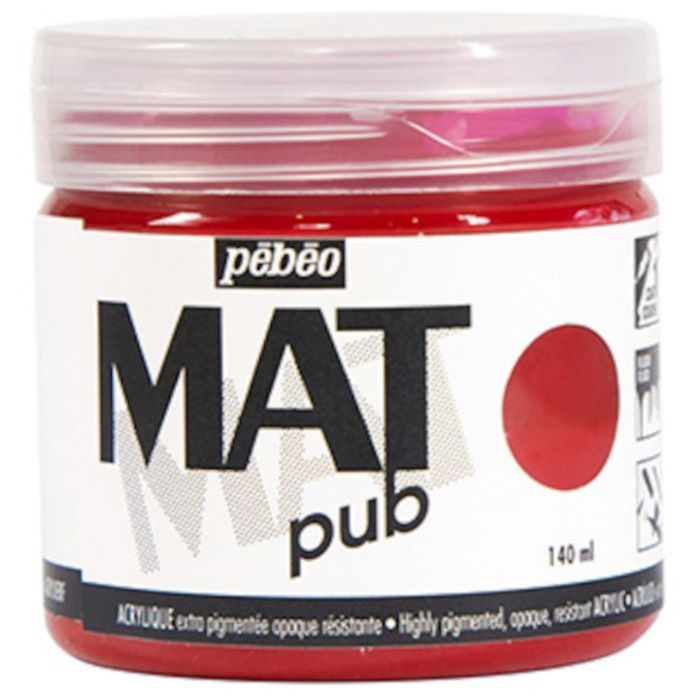 Pebeo　マットピュブ　140ml　NO.06　マゼンタレッド