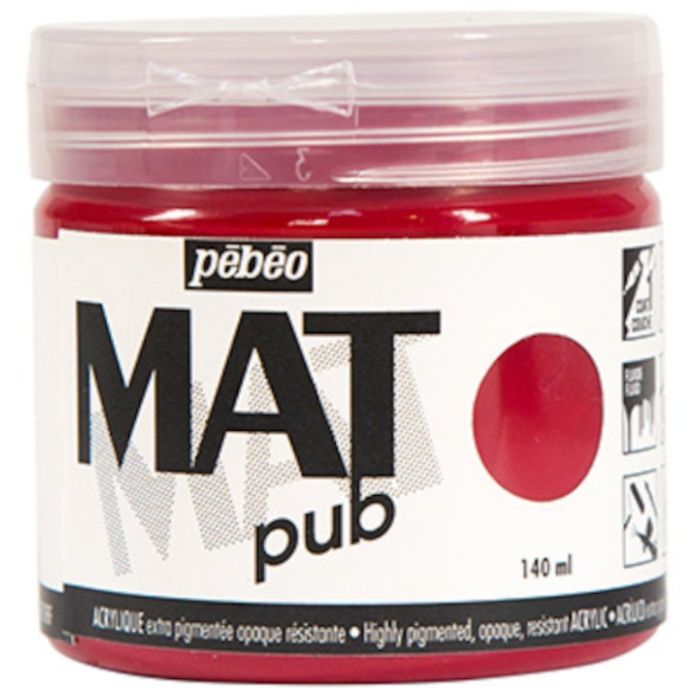 Pebeo　マットピュブ　140ml　NO.07　カーマインレッド