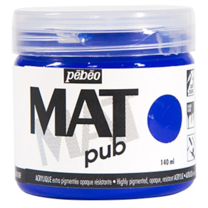 Pebeo　マットピュブ　140ml　NO.10　ウルトラマリンブルー