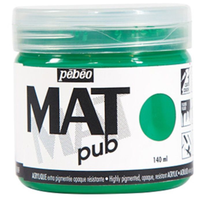 Pebeo　マットピュブ　140ml　NO.16　パーマネントグリーン