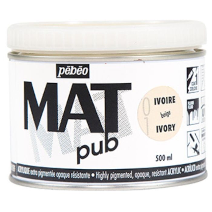 Pebeo　マットピュブ　500ml　NO.01　アイボリーベージュ