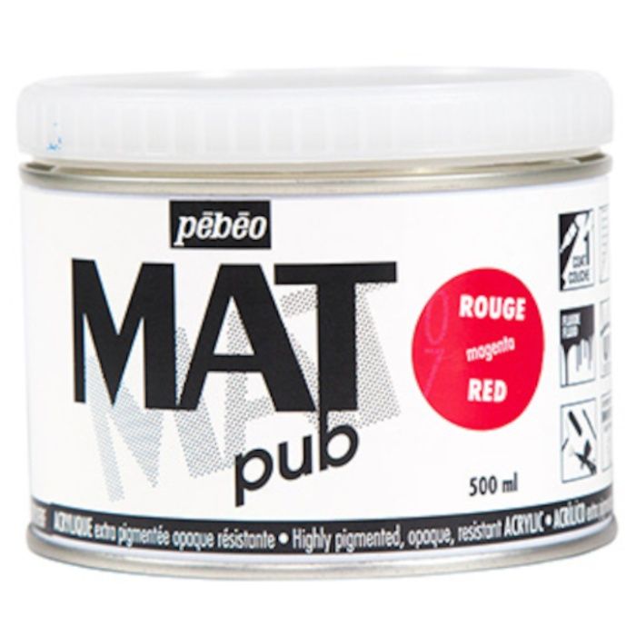 Pebeo　マットピュブ　500ml　NO.06　マゼンタレッド
