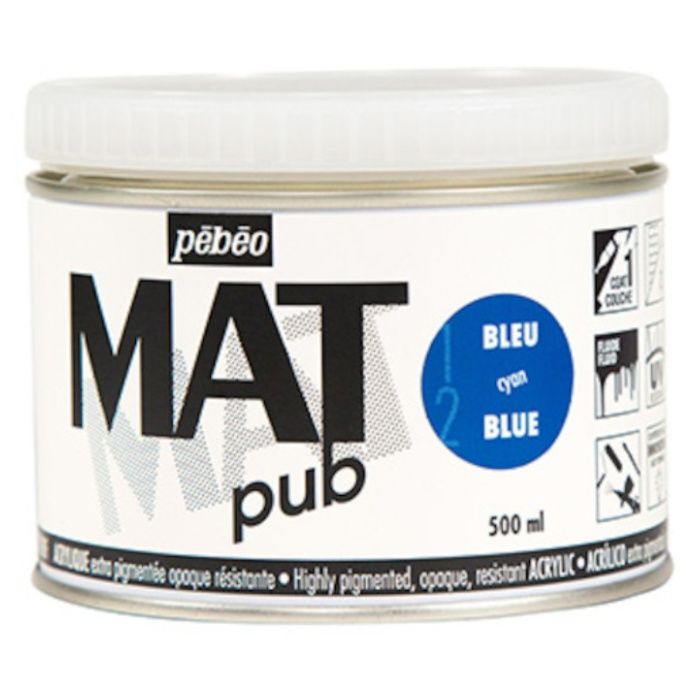 Pebeo　マットピュブ　500ml　NO.12　シアンブルー