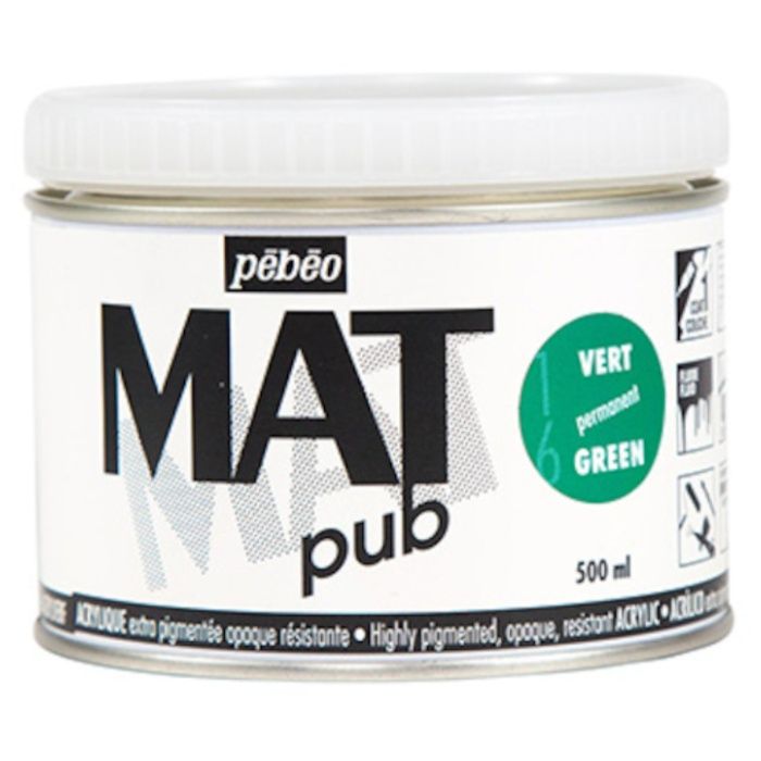 Pebeo　マットピュブ　500ml　NO.16　パーマネントグリーン
