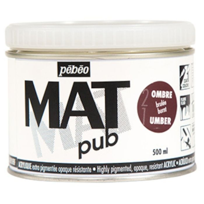 Pebeo　マットピュブ　500ml　NO.20　バーントアンバー