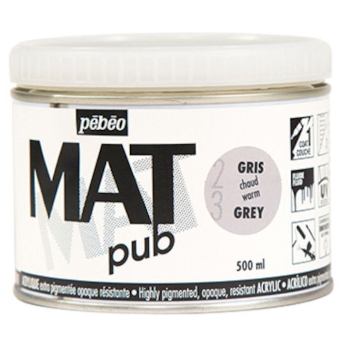 Pebeo　マットピュブ　500ml　NO.23　ウォームグレイ