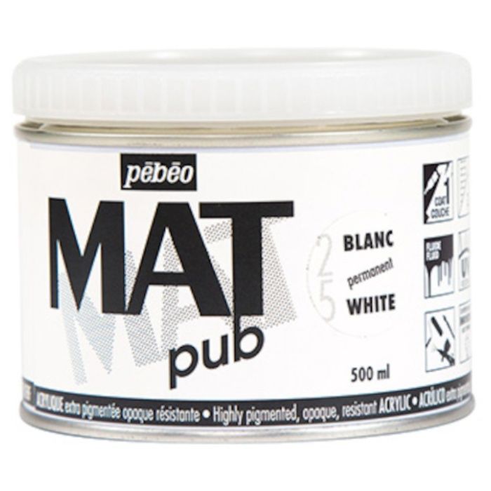Pebeo　マットピュブ　500ml　NO.25　パーマネントホワイト