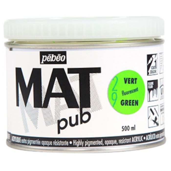 Pebeo　マットピュブ　500ml　NO.29　フルレセントグリーン