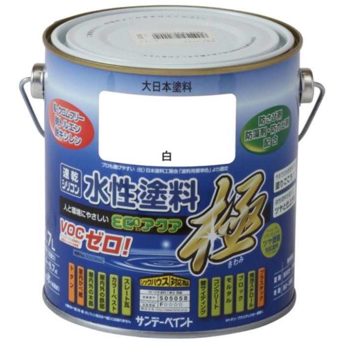サンデーペイント　水性ECOアクア　白　700M