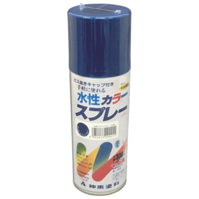 シントー　水性カラースプレー　コバルトブルー　300ML