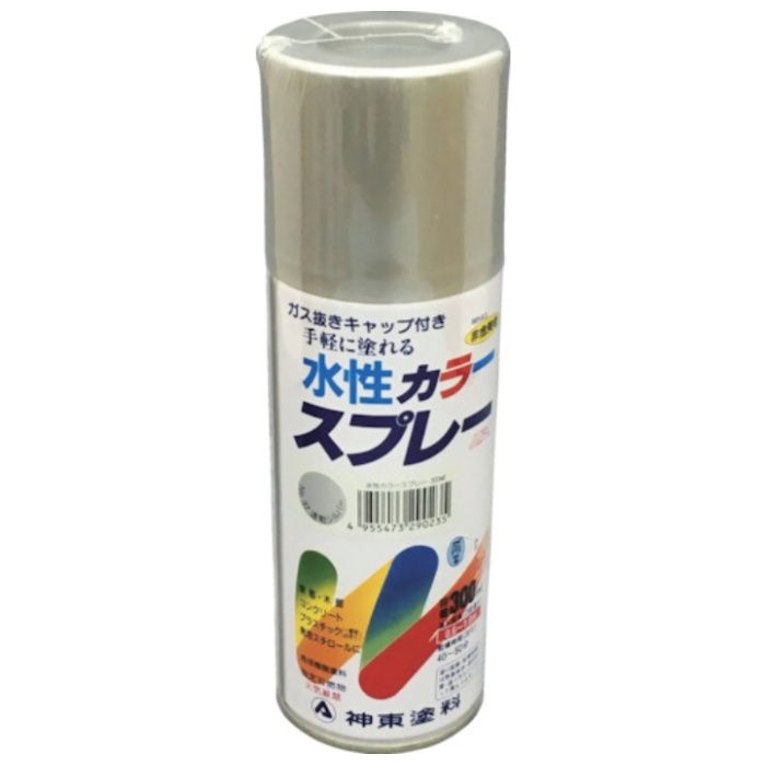 シントー　水性カラースプレー　速乾シルバー　300ML