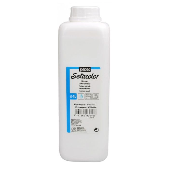 Pebeo　布用水性アクリル絵具セタカラー不透明　1L　チタニウムホワイト