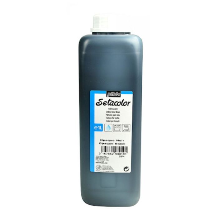 Pebeo　布用水性アクリル絵具セタカラー不透明　1L　ブラックレーキ