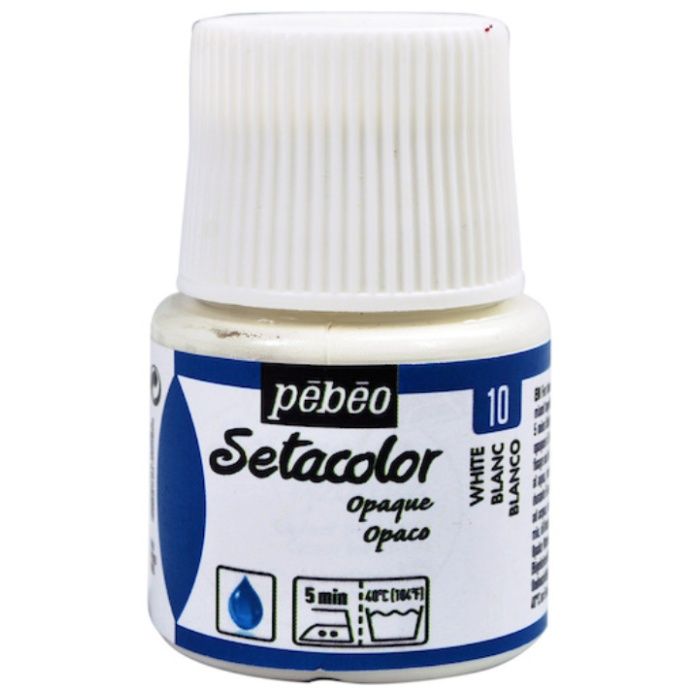 Pebeo　布用水性アクリル絵具セタカラー不透明色　45ml　チタニウムホワイト