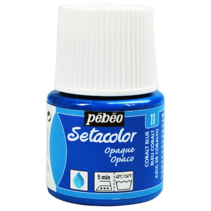Pebeo　布用水性アクリル絵具セタカラー不透明色　45ml　コバルトブルー
