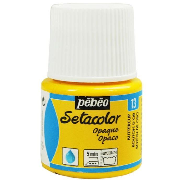 Pebeo　布用水性アクリル絵具セタカラー不透明色　45ml　バターカップ