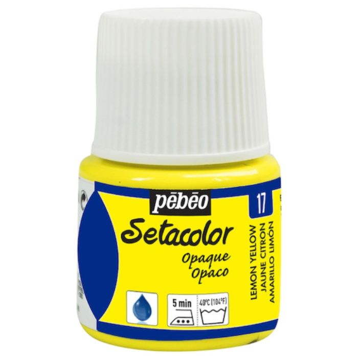 Pebeo　布用水性アクリル絵具セタカラー不透明色　45ml　レモンイエロー