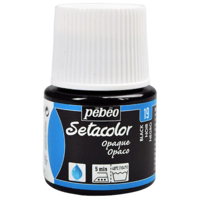 Pebeo　布用水性アクリル絵具セタカラー不透明色　45ml　ブラックレーキ