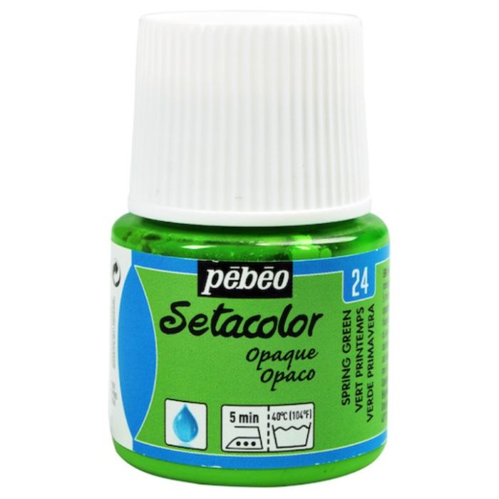 Pebeo　布用水性アクリル絵具セタカラー不透明色　45ml　スプリンググリーン