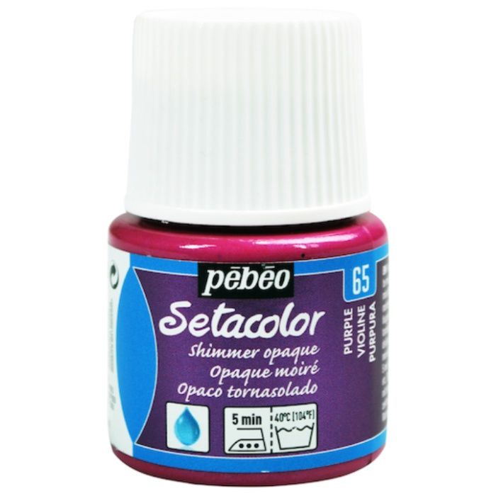 Pebeo　布用水性アクリル絵具セタカラーシマー　45ml　パープル
