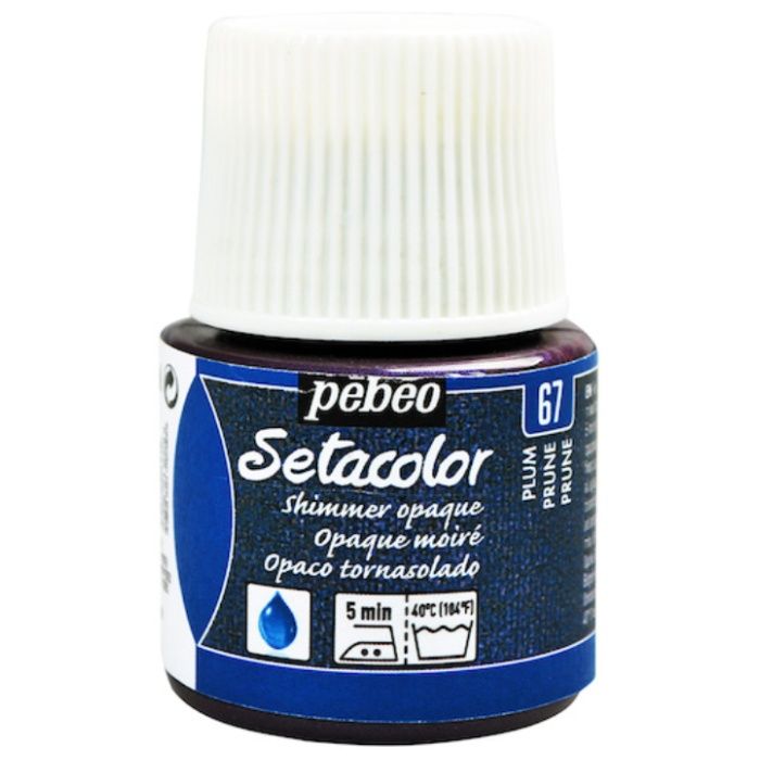 Pebeo　布用水性アクリル絵具セタカラーシマー　45ml　プラム