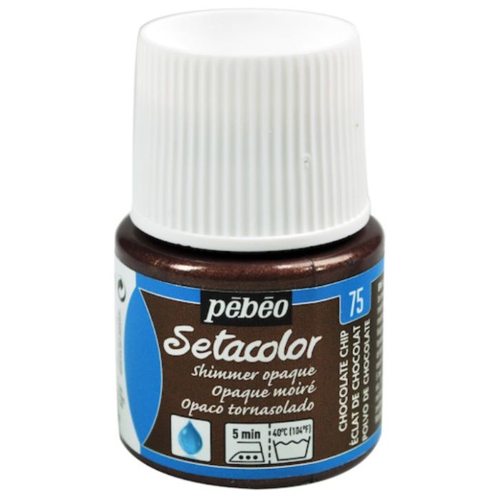 Pebeo　布用水性アクリル絵具セタカラーシマー　45ml　チョコレートチップ