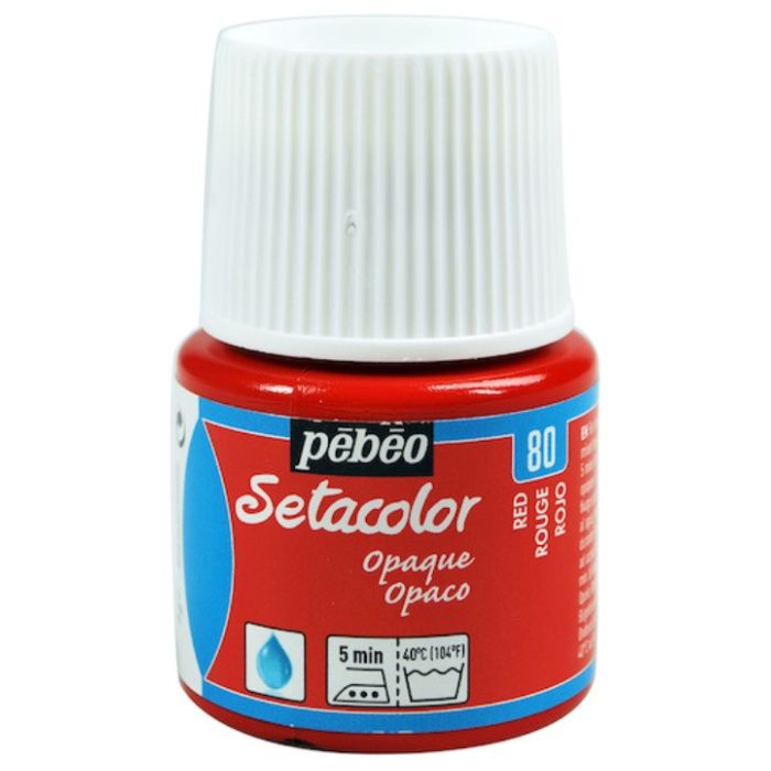 Pebeo　布用水性アクリル絵具セタカラー不透明色　45ml　レッド