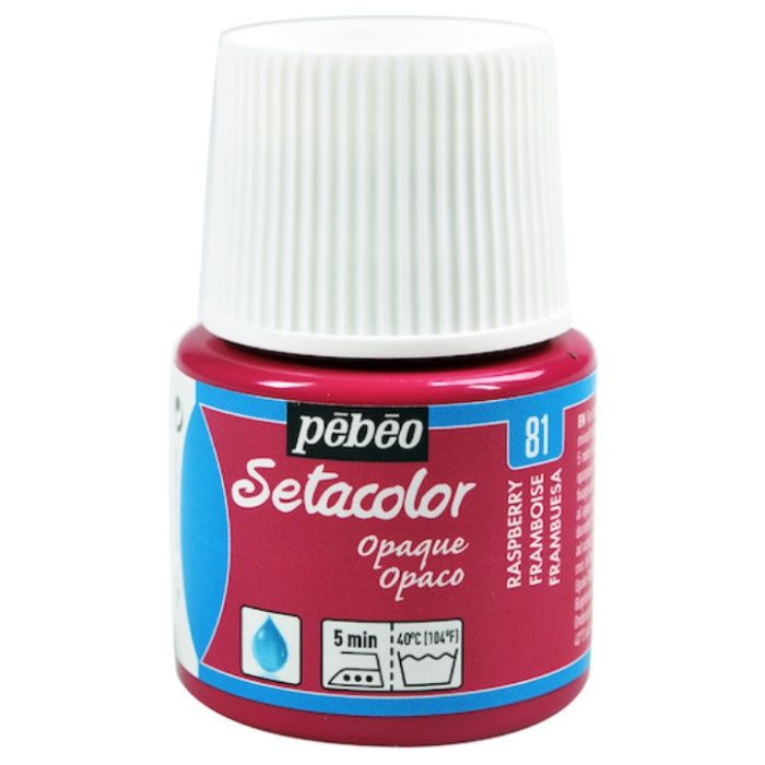 Pebeo　布用水性アクリル絵具セタカラー不透明色　45ml　ラズベリー