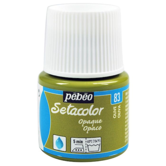 Pebeo　布用水性アクリル絵具セタカラー不透明色　45ml　オリーブ