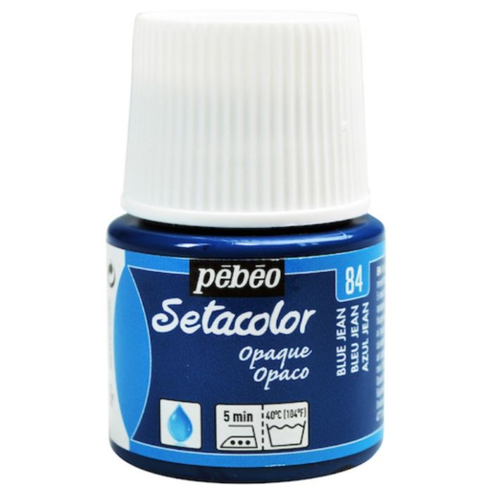 Pebeo　布用水性アクリル絵具セタカラー不透明色　45ml　ブルージーンズ