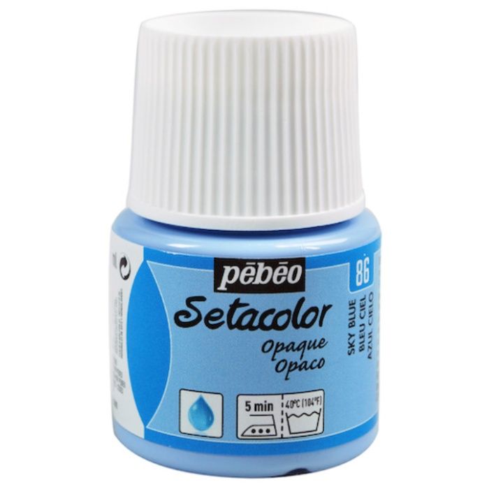 Pebeo　布用水性アクリル絵具セタカラー不透明色　45ml　スカイブルー