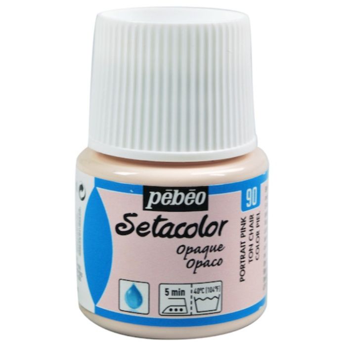 Pebeo　布用水性アクリル絵具セタカラー不透明色　45ml　ポートレートピンク