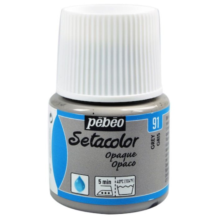 Pebeo　布用水性アクリル絵具セタカラー不透明色　45ml　グレイ