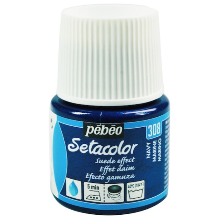 Pebeo　布用水性アクリル絵具セタカラースウェード　45ml　ネイビー