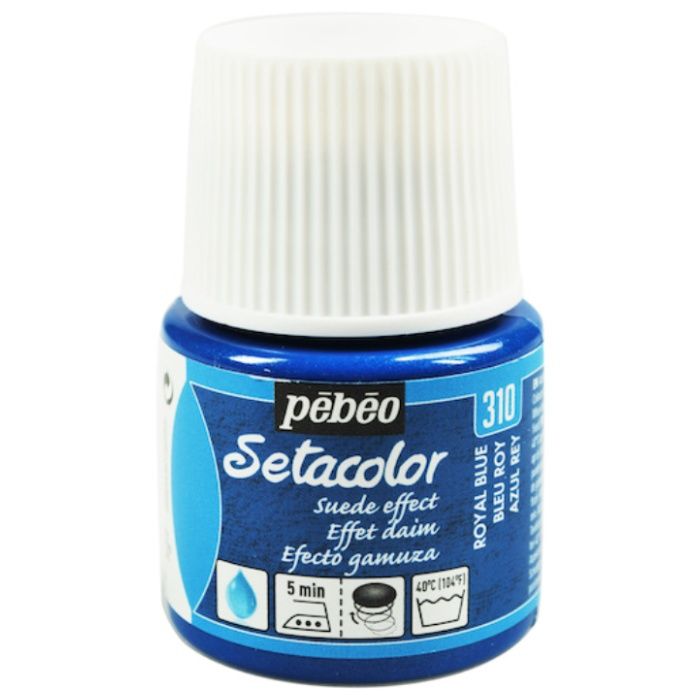 Pebeo　布用水性アクリル絵具セタカラースウェード　45ml　ロイヤルブルー