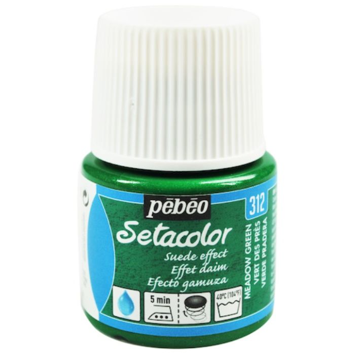 Pebeo　布用水性アクリル絵具セタカラースウェード　45ml　メドウグリーン