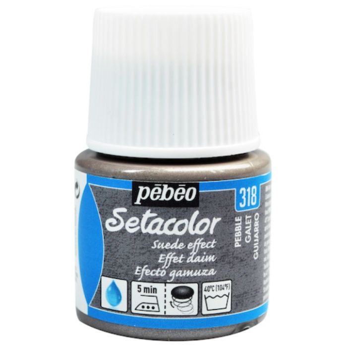 Pebeo　布用水性アクリル絵具セタカラースウェード　45ml　ペブル