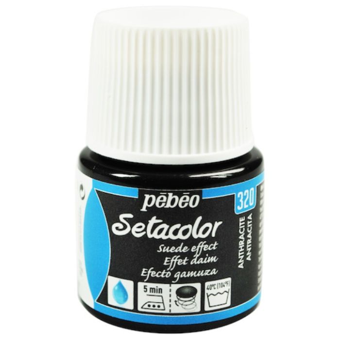 Pebeo　布用水性アクリル絵具セタカラースウェード　45ml　アンスラサイト