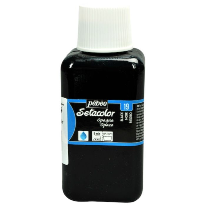 Pebeo　布用水性アクリル絵具セタカラー不透明　250ml　ブラックレーキ