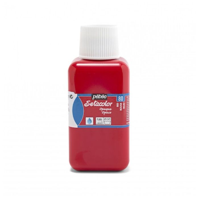 Pebeo　布用水性アクリル絵具セタカラー不透明　250ml　レッド